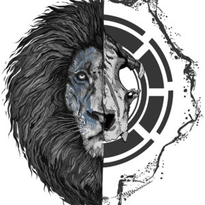 Born Hybrid Lion Illustration